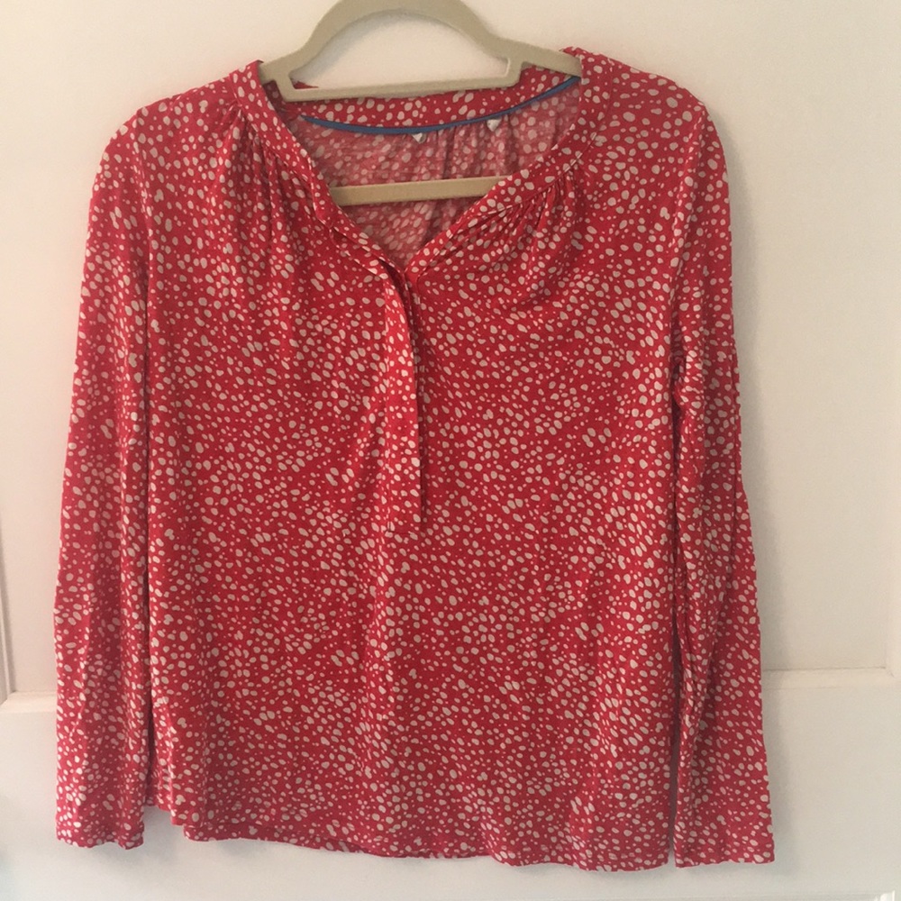 Red long sleeve top